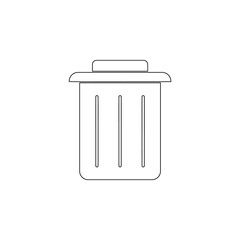 Poster - bin icon. Element of web for mobile concept and web apps icon. Outline, thin line icon for website design and development, app development
