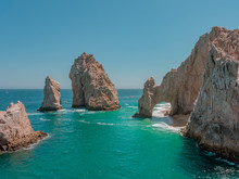 Cabo San Lucas Arch With Blue Ocean And Rocks