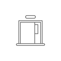 Aufkleber - Emergencies, emergency exit icon. Element of emergencies icon. Thin line icon for website design and development, app development