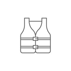 Poster - Emergencies, life jacket icon. Element of emergencies icon. Thin line icon for website design and development, app development