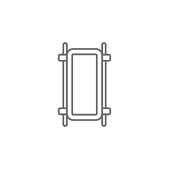 Aufkleber - Emergencies, stretcher icon. Element of emergencies icon. Thin line icon for website design and development, app development
