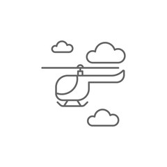 Aufkleber - Emergencies, helicopter icon. Element of emergencies icon. Thin line icon for website design and development, app development