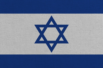 Wall Mural - Israel fabric flag