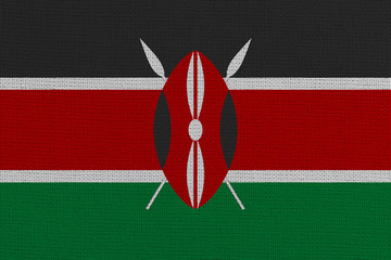 Wall Mural - Kenya fabric flag