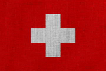 Wall Mural - Switzerland fabric flag