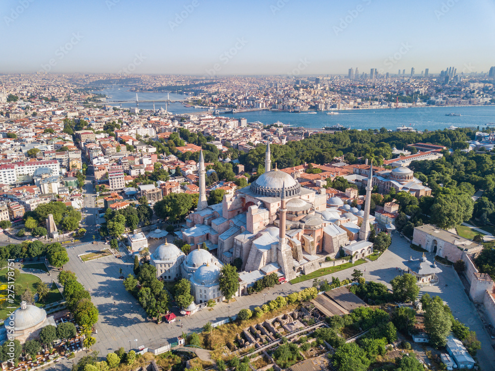 Hagia Sophia in Istanbul, aerial view Stock Photo | Adobe Stock