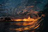 Fototapeta Zachód słońca - wave color explosion