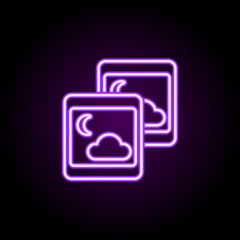 Poster - briefcase neon icon. Elements of web set. Simple icon for websites, web design, mobile app, info graphics