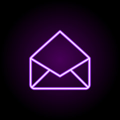 Poster - paper and magnifier neon icon. Elements of web set. Simple icon for websites, web design, mobile app, info graphics