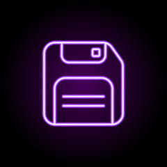 Poster - old versions neon icon. Elements of web set. Simple icon for websites, web design, mobile app, info graphics