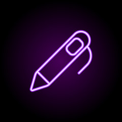 Poster - notification bell neon icon. Elements of web set. Simple icon for websites, web design, mobile app, info graphics
