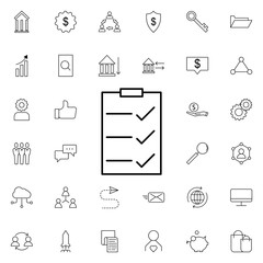 Poster - tasks icon. Universal set of business for website design and development, app development