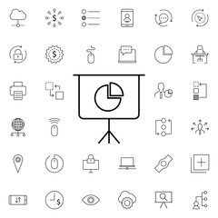 Poster - information icon. Universal set of business for website design and development, app development