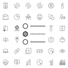 Poster - list icon. Universal set of business for website design and development, app development
