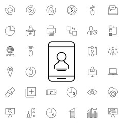 Fototapete - smartphone user icon. Universal set of business for website design and development, app development