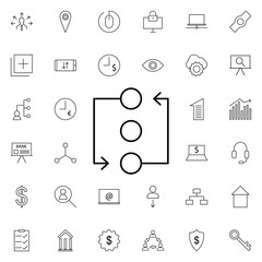 Poster - compound icon. Universal set of business for website design and development, app development