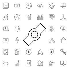 Poster - watch icon. Universal set of business for website design and development, app development