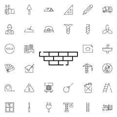 Poster - bricks, wall icon. Universal set of construction for website design and development, app development