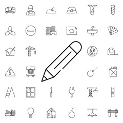 Poster - pencil icon. Universal set of construction for website design and development, app development