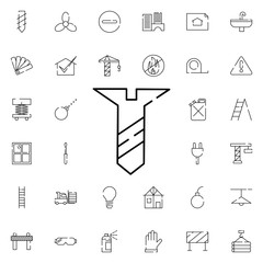 Poster - screw, bolt icon. Universal set of construction for website design and development, app development