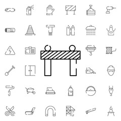 Poster - road panel icon. Universal set of construction for website design and development, app development