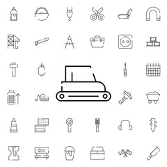 Poster - tractor, car icon. Universal set of construction for website design and development, app development