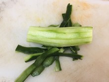 Freshly Cut Cucumber With Peel