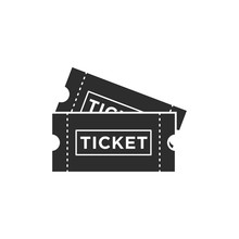 Ticket Icon Template Black Color Editable. Ticket Style Vector Sign Isolated On White Background. Simple Logo Vector Illustration For Graphic And Web Design.