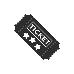 Aufkleber - Ticket icon template black color editable. Ticket style vector sign isolated on white background. Simple logo vector illustration for graphic and web design.