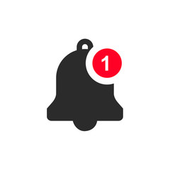 Poster - Message notification bell icon template black color editable. notification symbol vector sign isolated on white background. Simple logo vector illustration for graphic and web design.