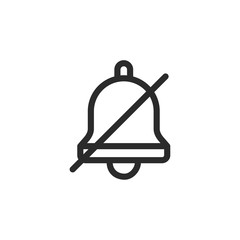 Poster - Message notification bell icon template black color editable. notification symbol vector sign isolated on white background. Simple logo vector illustration for graphic and web design.