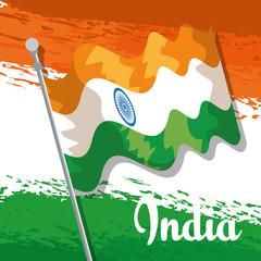 Poster - india patriotism flag and traditional holiday