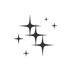 Poster - Shine icon template black color editable. Clean star symbol vector sign isolated on white background. Simple logo vector illustration for graphic and web design.