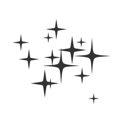 Poster - Shine icon template black color editable. Clean star symbol vector sign isolated on white background. Simple logo vector illustration for graphic and web design.