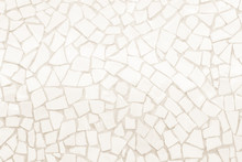 Cream Broken Tiles Mosaic Seamless Pattern. Cement Tile Pattern, Stone Road Icon, Slab Tile, Mosaic Tile Wallpapers For Kitchen.