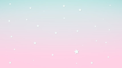 Wall Mural - Abstract kawaii Colorful sky and star background. Soft gradient pastel Comic graphic. Concept for wedding card design or presentation