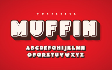 Aufkleber - Cool and funny english alphabet letters. Vector illustration