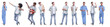 © ASDF - panoramic collage of young people leading a healthy lifestyle