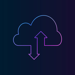 Poster - cloud sync refresh nolan icon. simple thin line, outline vector of technology icons for ui and ux, w