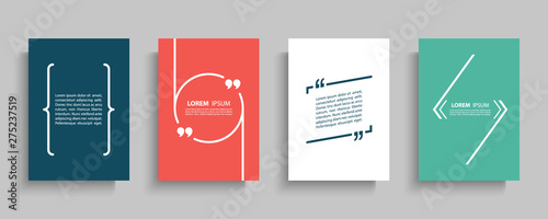 Fotomural Quote speech bubble blank templates set