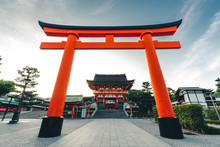 Fushimi Inari Shrine Is An Important Shinto Shrine In Southern Kyoto, Japan. It Is Famous For Its Thousands Of Vermilion Torii Gates, Which Straddle A Network Of Trails Behind Its Main Buildings