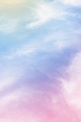 Wall Mural - cloud with sun pastel colour background