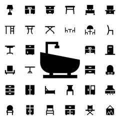 Poster - Bath icon. Universal set of furniture for website design and development, app development