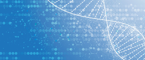 Wall Mural - Abstract DNA technology. Science medical concept. Futuristic background