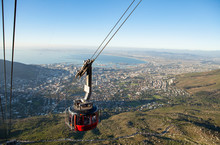 Cable Going To The Top Of Table Mountain