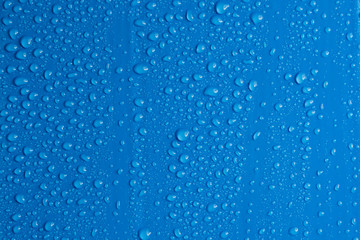  water drops blue background
