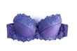 © hanna_photo - blue bra with lace on a white background