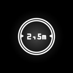 Poster - traffic sign restriction 2.5 neon icon. Elements of road sign set. Simple icon for websites, web design, mobile app, info graphics