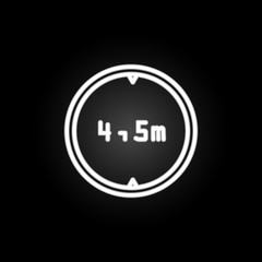 Poster - traffic sign restriction 4.5 neon icon. Elements of road sign set. Simple icon for websites, web design, mobile app, info graphics