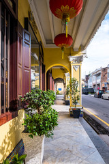 Sticker - 2019 May 8th, Malaysia, Melaka - View of the building and architecture in the city at the day time.